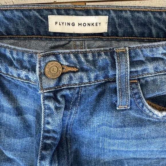 FLYING MONKEY Distressed Medium Wash Denim WOMENS JEANS SZ 30 - Picture 2 of 4